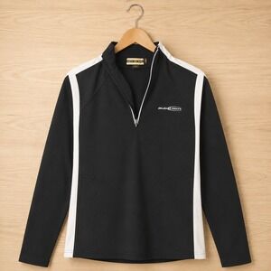 Bud Light quarter zip jacket by North End Women's Small Black & White Vintage